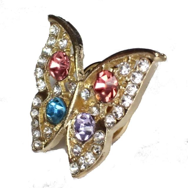 蝶 蝶々 ラインストーン カラフル ピンバッジ バッジ ピンズ ピンブローチ ブローチ ラペルピン < 女性アクセサリー/時計 蝶 蝶々 ラインストーン カラフル ピンバッジ バッジ ピンズ ピンブローチ ブローチ ラペルピン < 女性アクセサリー/時計の