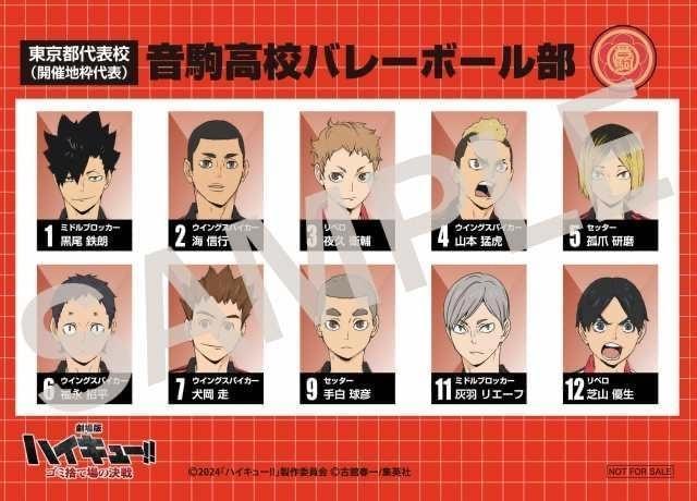 ハイキュー!! 特典「選手名鑑風ブロマイド」 < アニメ/コミック/キャラクター  ハイキュー!! 特典「選手名鑑風ブロマイド」  < アニメ/コミック/キャラクターの