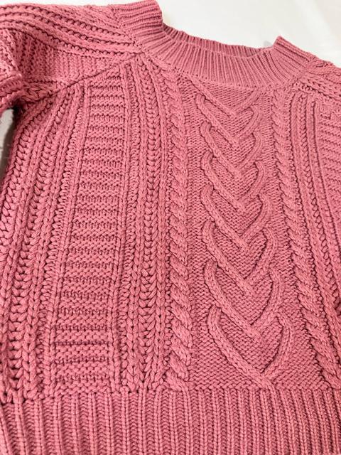 INGNI 袖リボン付 ニット セーター レディース ピンク ハート < ブランド INGNI 袖リボン付 ニット セーター レディース ピンク ハート < ブランドの