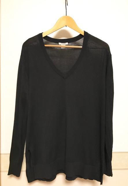 衣類  H&M  Vレーヨンニット黒 < 女性ファッション  衣類  H&M  Vレーヨンニット黒 < 女性ファッションの