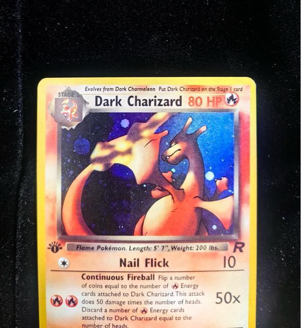 ?���i�� 1st ���� ��邢���U�[�h�� ������ �|�P�����J�[�h Team Rocket Dark Charizard �L�� �� �� �g���[�f�B���O�J�[�h�� 