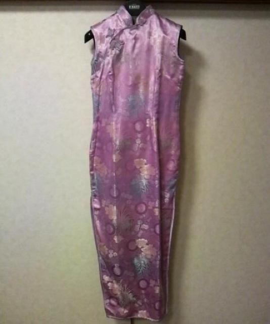 チャイナドレス★ロング丈★ピンク < 女性ファッション  チャイナドレス★ロング丈★ピンク < 女性ファッションの