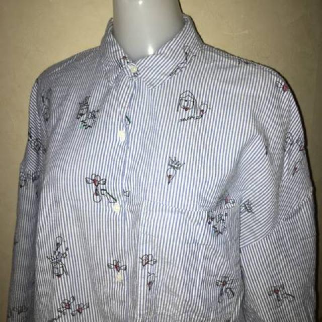 ZARA ストライプ シャツ M < ブランド  ZARA ストライプ シャツ M < ブランドの