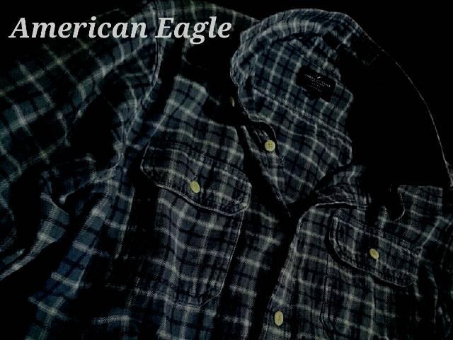 【American Eagle】アメリカンイーグル Vintage Washed チェックシャツ US−XL(XXL)Blue < ブランド 【American Eagle】アメリカンイーグル Vintage Washed チェックシャツ US−XL(XXL)Blue < ブランドの