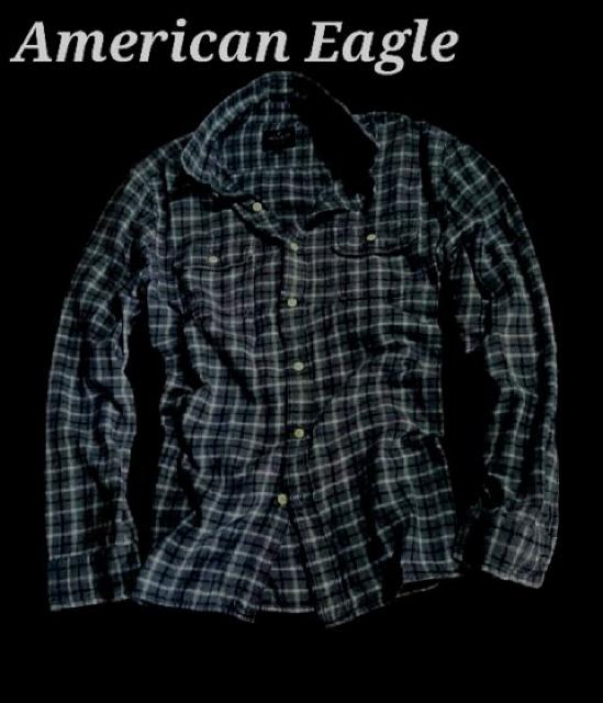 【American Eagle】アメリカンイーグル Vintage Washed チェックシャツ US−XL(XXL)Blue < ブランド 【American Eagle】アメリカンイーグル Vintage Washed チェックシャツ US−XL(XXL)Blue < ブランドの