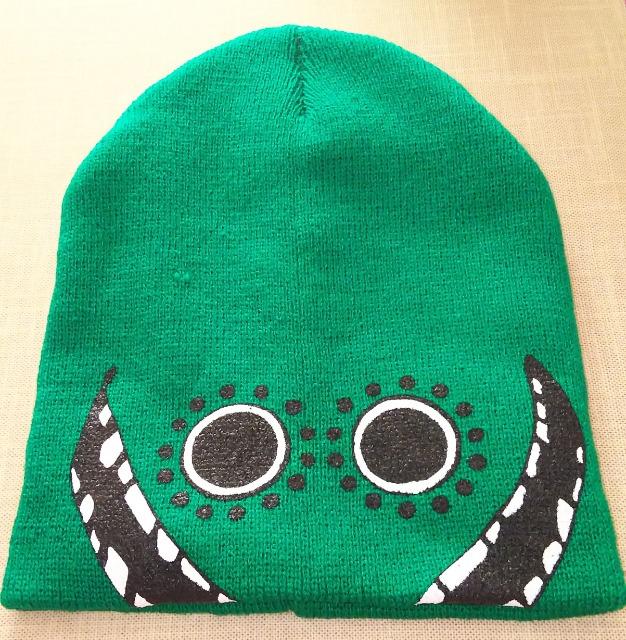 顔がプリントされている個性的なニット帽 < 男性ファッション  顔がプリントされている個性的なニット帽  < 男性ファッションの