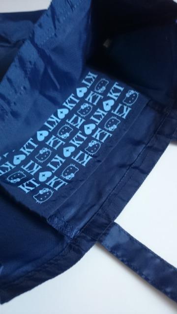 新品未使用☆ハローキティ★エコバッグ☆折りたたみ★ネイビー☆ < 女性ファッション  新品未使用☆ハローキティ★エコバッグ☆折りたたみ★ネイビー☆ < 女性ファッションの