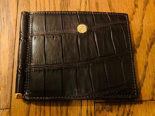 gold pfeil ゴールドファイル ワニ革 マネークリップ レザー 財布 日本製 メンズ レディース < ブランド  gold pfeil ゴールドファイル ワニ革 マネークリップ レザー 財布 日本製 メンズ レディース  < ブランドの