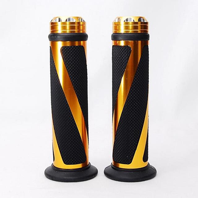 バイク カスタム トルネード ハンドルグリップ ゴールド アルミ 左右セット 原付 オートバイ ビッグスクーター 汎用 グリップ < 自動車/バイク バイク カスタム トルネード ハンドルグリップ ゴールド アルミ 左右セット 原付 オートバイ ビッグスクーター 汎用 グリップ < 自動車/バイク