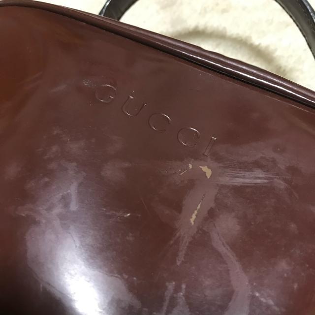 正規品 オールドグッチ バニティバッグ バンブー エナメル ブラウン < ブランド 正規品 オールドグッチ バニティバッグ バンブー エナメル ブラウン < ブランドの