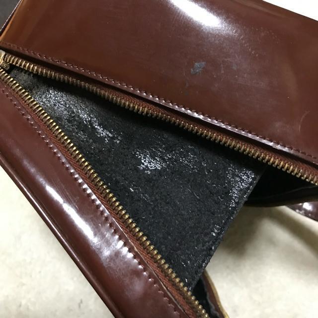 正規品 オールドグッチ バニティバッグ バンブー エナメル ブラウン < ブランド 正規品 オールドグッチ バニティバッグ バンブー エナメル ブラウン < ブランドの