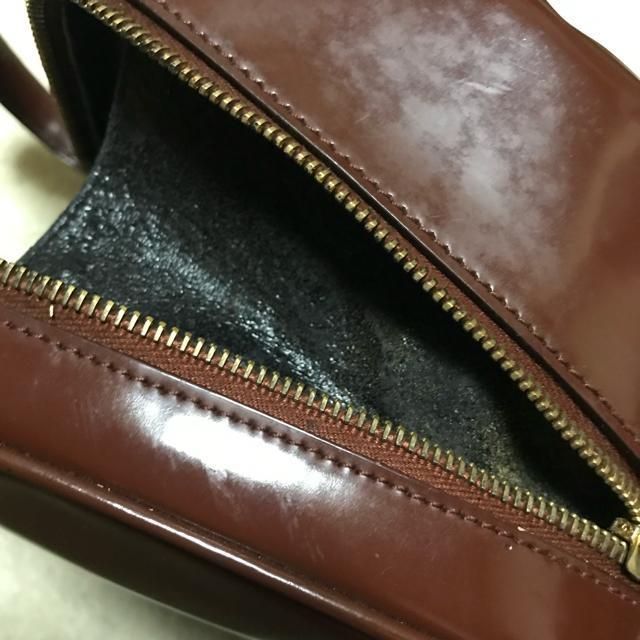 正規品 オールドグッチ バニティバッグ バンブー エナメル ブラウン < ブランド 正規品 オールドグッチ バニティバッグ バンブー エナメル ブラウン < ブランドの