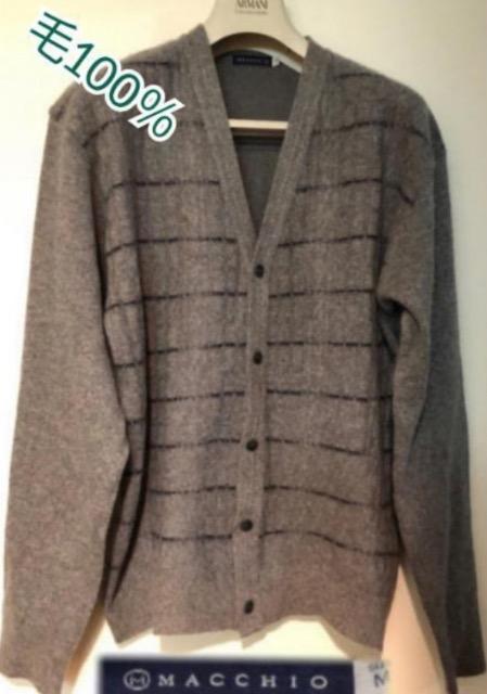 特価美品MACCHIO日本製チェック柄V衿前開きニットカーディガングレー系長袖毛100%アウターセーター大活躍通勤フォーマル < 男性ファッション 特価美品MACCHIO日本製チェック柄V衿前開きニットカーディガングレー系長袖毛100%アウターセーター大活躍通勤フォーマル < 男性ファッションの