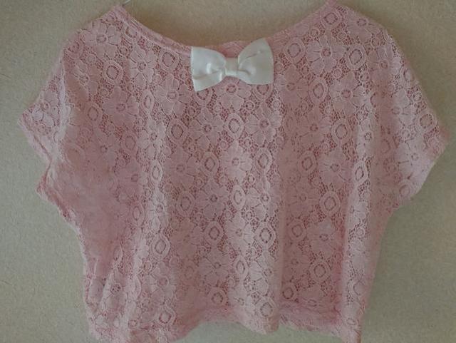 lovely.CRTCUTIEピンクレースドルマンゆるかわリボン < キッズ/ベビー lovely.CRTCUTIEピンクレースドルマンゆるかわリボン < キッズ/ベビーの