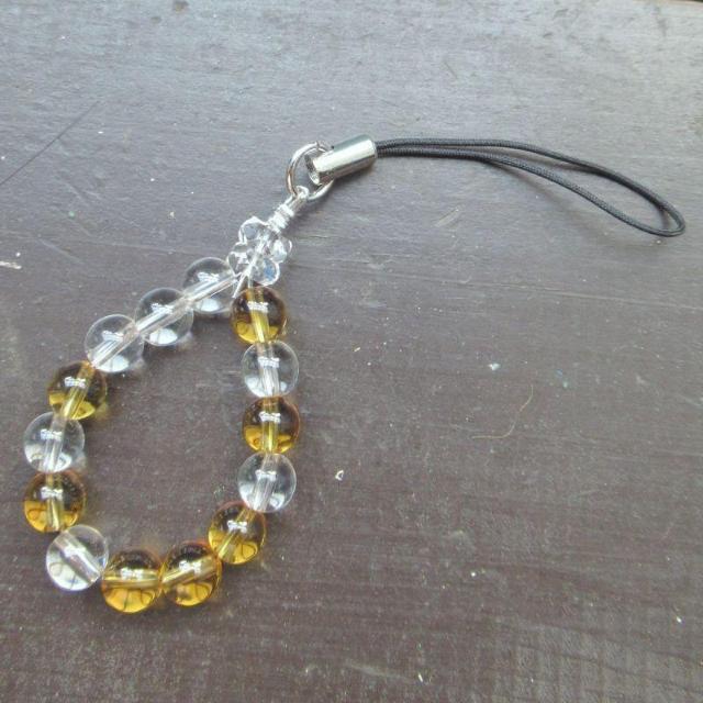 シトリンx水晶ストラップ 天然石 パワーストーン < 家電/AV シトリンx水晶ストラップ 天然石 パワーストーン < 家電/AVの