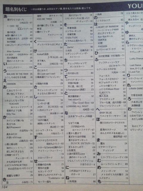 12t^ UETEh}KW \ YOUNG SONG 1985N12  zr[ 