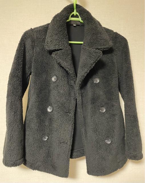 UNIQLO ユニクロ ボアフリース Pコート 黒 ブラック Mサイズ レディース 女性 防風 防寒 美中古 gu h&m ザラ < ブランド  UNIQLO ユニクロ ボアフリース Pコート 黒 ブラック Mサイズ レディース 女性 防風 防寒 美中古 gu h&m ザラ < ブランドの