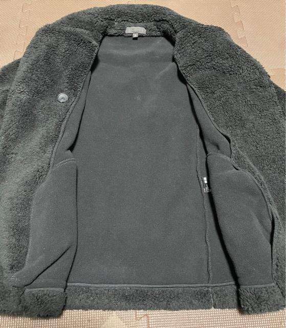UNIQLO ユニクロ ボアフリース Pコート 黒 ブラック Mサイズ レディース 女性 防風 防寒 美中古 gu h&m ザラ < ブランド  UNIQLO ユニクロ ボアフリース Pコート 黒 ブラック Mサイズ レディース 女性 防風 防寒 美中古 gu h&m ザラ < ブランドの