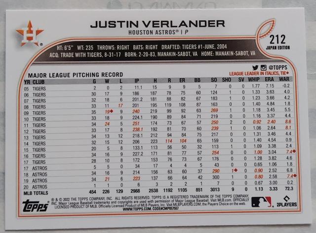 topps 2022JAPANEDITION@MLBJ[hwo[_[x  W[/X|[c 