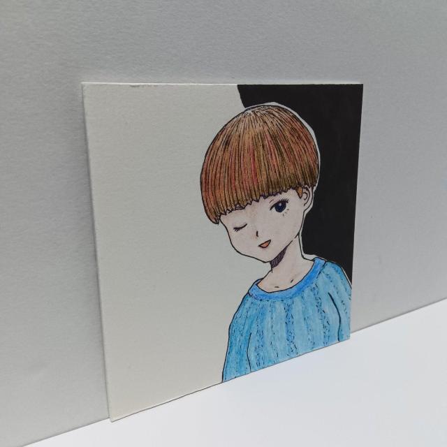 オリジナルイラスト 手描きイラスト GIRL ハンドメイド インテリア 絵 原画 自作 女の子 アート カラー アナログイラスト < アニメ/コミック/キャラクター  オリジナルイラスト 手描きイラスト GIRL ハンドメイド インテリア 絵 原画 自作 女の子 アート カラー アナログイラスト < アニメ/コミック/キャラクターの