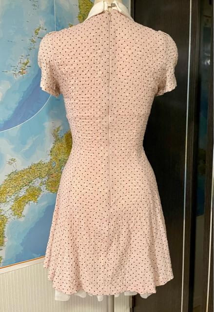 ピンク ドット柄 半袖ワンピース < 女性ファッション  ピンク ドット柄 半袖ワンピース < 女性ファッションの