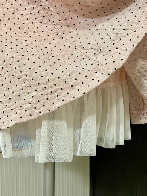 ピンク ドット柄 半袖ワンピース < 女性ファッション  ピンク ドット柄 半袖ワンピース < 女性ファッションの