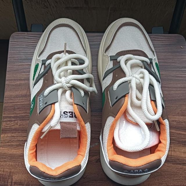 新品 25.5cm メンズ スニーカー シューズ 靴 ベージュ 男女兼用 < 男性ファッション  新品 25.5cm メンズ スニーカー シューズ 靴 ベージュ 男女兼用 < 男性ファッションの