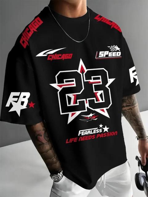 爆ヤス価格1390円★メンズ シカゴ23 レーシング グラフィックTシャツ 半袖 サマー USAサイズM(日本サイズXL相当) < 男性ファッション 爆ヤス価格1390円★メンズ シカゴ23 レーシング グラフィックTシャツ 半袖 サマー USAサイズM(日本サイズXL相当) < 男性ファッションの