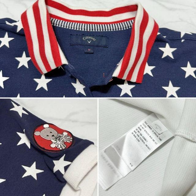 キャロウェイ 星柄 星条旗ポロシャツ#M < レジャー/スポーツ キャロウェイ 星柄 星条旗ポロシャツ#M < レジャー/スポーツの
