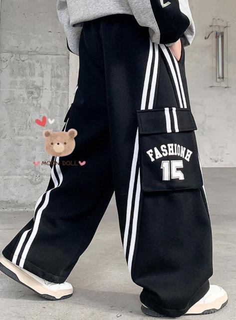 〜3L4L*15/2本ラインカーゴスウェットパンツ*黒 < 女性ファッション 〜3L4L*15/2本ラインカーゴスウェットパンツ*黒 < 女性ファッションの