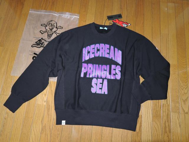 �V�i WIND AND SEA x ICECREAM �~ PRINGLES �X�E�F�b�g �V���c L�� SWEAT SHIRT���N�� �� �j���t�@�b�V������ 