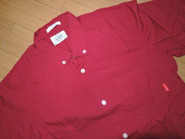 WTAPSダブルタップスPLAIN半袖シャツS赤系ドット < ブランド WTAPSダブルタップスPLAIN半袖シャツS赤系ドット < ブランドの