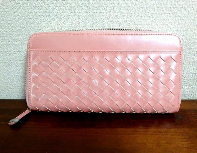 ◆長財布 編みこみ エナメル ピンク 中古品 < ホビー  ◆長財布 編みこみ エナメル ピンク 中古品  < ホビーの