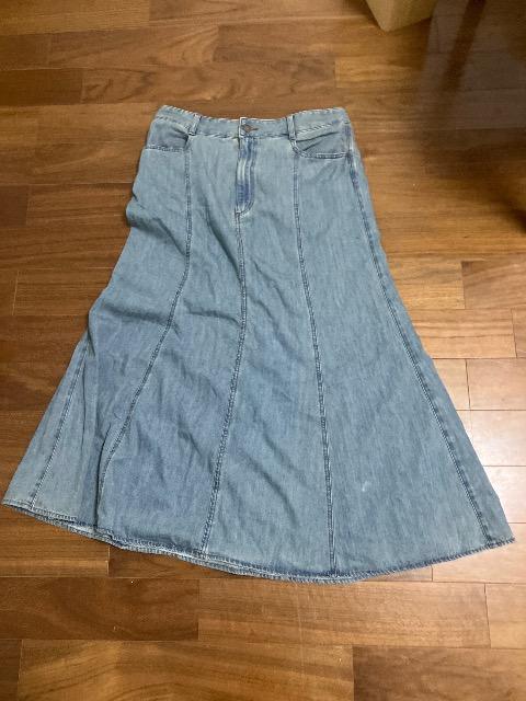 試着のみGU 大きいサイズ デニム ロングスカート < 女性ファッション  試着のみGU 大きいサイズ デニム ロングスカート  < 女性ファッションの