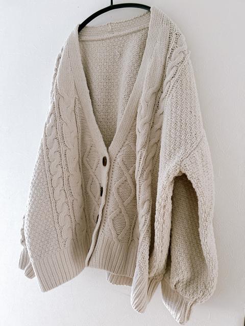 【VIS】ショート丈モールヤーンカーディガン アイボリー < 女性ファッション 【VIS】ショート丈モールヤーンカーディガン アイボリー < 女性ファッションの