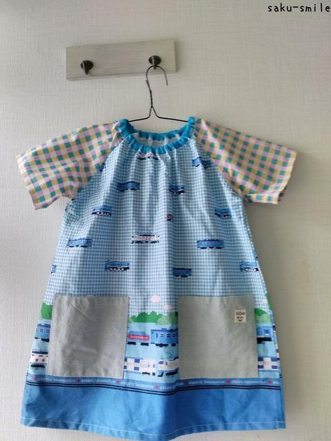 saku-smile 120~130 ハンドメイド ブルー系  < キッズ/ベビー  saku-smile 120~130 ハンドメイド ブルー系   < キッズ/ベビーの