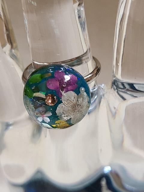 送料無料/陶器釜で作ったプリザーブドフラワー入りリング/フリーサイズB < 男性アクセサリー/時計  送料無料/陶器釜で作ったプリザーブドフラワー入りリング/フリーサイズB  < 男性アクセサリー/時計の