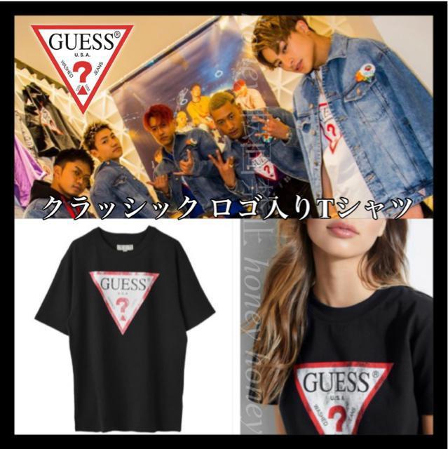 送料無料●クラッシックロゴ入りTシャツ●GUESSゲス●黒ブラック●M●ヴィンテージ風 < ブランド  送料無料●クラッシックロゴ入りTシャツ●GUESSゲス●黒ブラック●M●ヴィンテージ風  < ブランドの