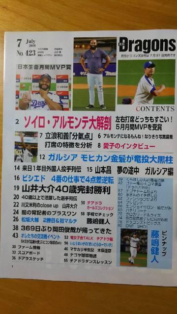 即決 中日ドラゴンズ 「月刊Dragons」 2018年7月号 未読品 ドアラ < レジャー/スポーツ  即決 中日ドラゴンズ 「月刊Dragons」 2018年7月号 未読品 ドアラ < レジャー/スポーツの