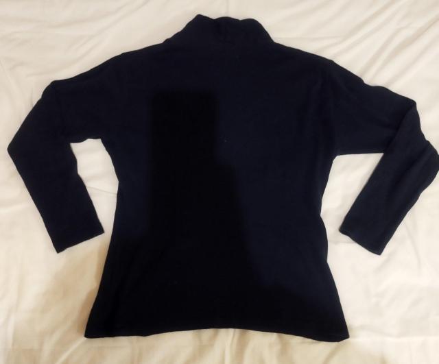 紺 ヘチマカラーVネック長袖カットソーTシャツ < 女性ファッション  紺 ヘチマカラーVネック長袖カットソーTシャツ < 女性ファッションの