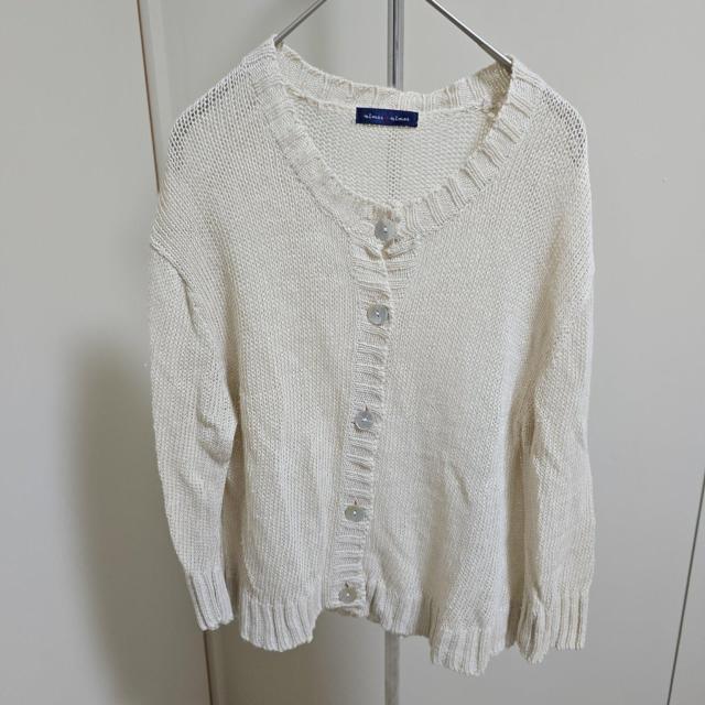 nimes et nimes ニームエニーム アイボリー ニット カーディガン < 女性ファッション nimes et nimes ニームエニーム アイボリー ニット カーディガン < 女性ファッションの