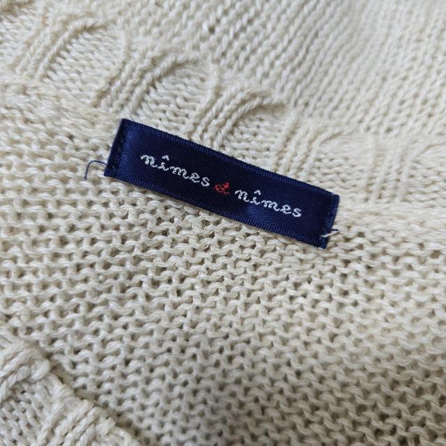 nimes et nimes ニームエニーム アイボリー ニット カーディガン < 女性ファッション nimes et nimes ニームエニーム アイボリー ニット カーディガン < 女性ファッションの
