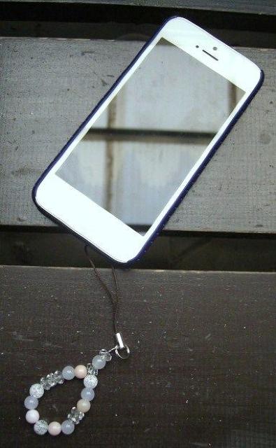 ピンクオパールxクラック水晶xホワイトカルセドニーストラップ < 家電/AV  ピンクオパールxクラック水晶xホワイトカルセドニーストラップ < 家電/AVの