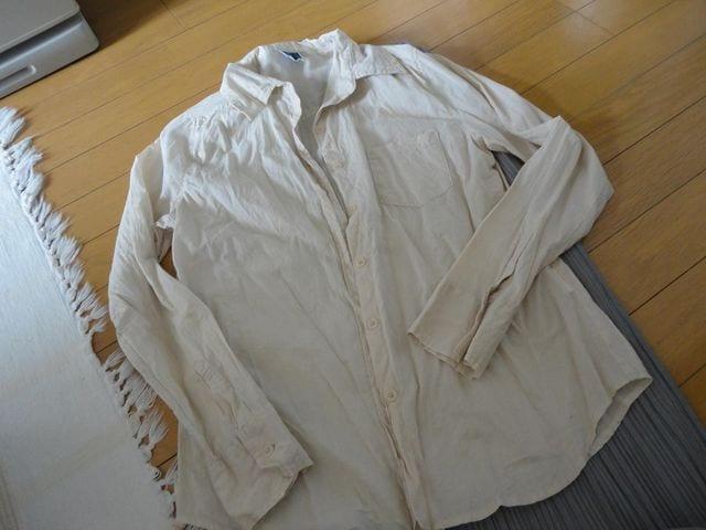 【M】 シワ加工品ベージュ系 シャツ < 女性ファッション  【M】 シワ加工品ベージュ系 シャツ < 女性ファッションの