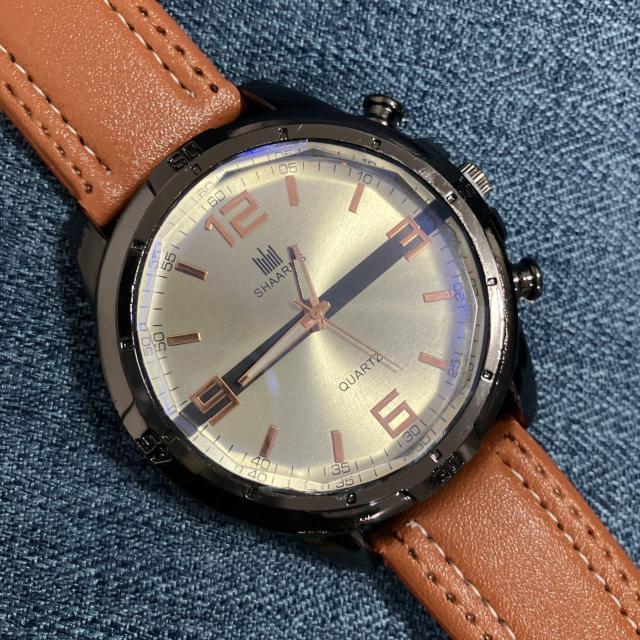 SHAARMS クォーツ 腕時計 シルバー/ブラウン < 男性アクセサリー/時計 SHAARMS クォーツ 腕時計 シルバー/ブラウン < 男性アクセサリー/時計の