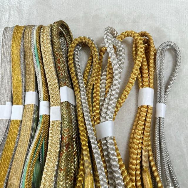 礼装用 帯締め 金 銀 10本 リメイク ハンドメイド まとめ売り セット売り 正絹 < 女性ファッション 礼装用 帯締め 金 銀 10本 リメイク ハンドメイド まとめ売り セット売り 正絹 < 女性ファッションの