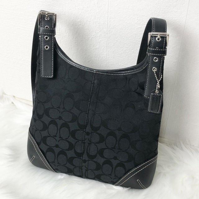 【美品】COACH コーチ ショルダーバッグ サコッシュ クロスボディ ブラック キャンバス レザー F11193 < ブランド 【美品】COACH コーチ ショルダーバッグ サコッシュ クロスボディ ブラック キャンバス レザー F11193 < ブランドの