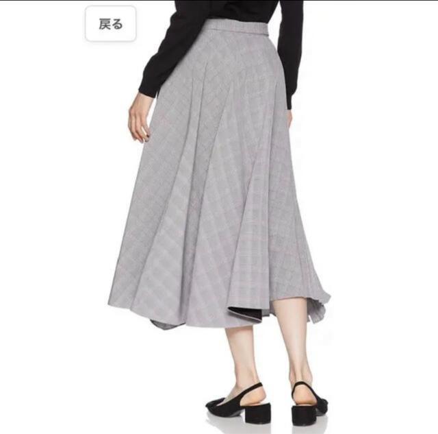 FRAYIDフレイアイディーアシメヘムラインプリーツラップスカートギンガムチェックグレー灰色 < ブランド FRAYIDフレイアイディーアシメヘムラインプリーツラップスカートギンガムチェックグレー灰色 < ブランドの