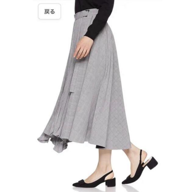 FRAYIDフレイアイディーアシメヘムラインプリーツラップスカートギンガムチェックグレー灰色 < ブランド FRAYIDフレイアイディーアシメヘムラインプリーツラップスカートギンガムチェックグレー灰色 < ブランドの