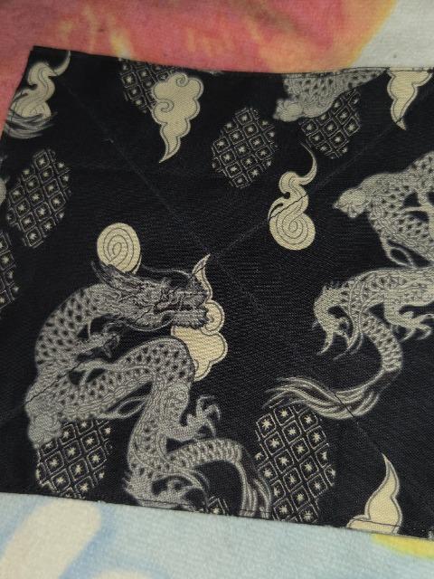 ★新品黒×雲龍和柄コースター2枚セット < キッズ/ベビー  ★新品黒×雲龍和柄コースター2枚セット < キッズ/ベビーの